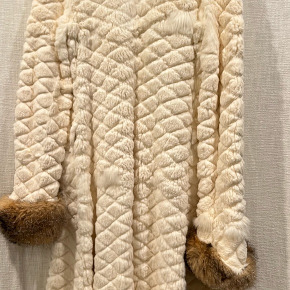Midi Rabbit fur coat - Picture 7 of 9